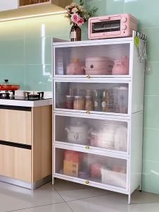 TADINI  Kitchen rack floor-to-ceiling multi-layer microwave oven storage rack stainless steel shelf household Ready Stock