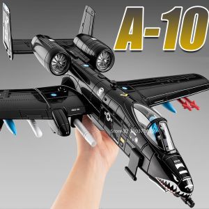 1:32 Scale Alloy A-10 Thunderbolt II‌ F-14 Model Fighter Jet Metal Diecast Doors Opened Sound Light for Boys Educational Toys
