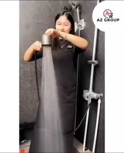 AZGROUP Turbocharged Shower Head Small Waist Shower Set Hand-held Household One-key Water Stop Magic Water Line