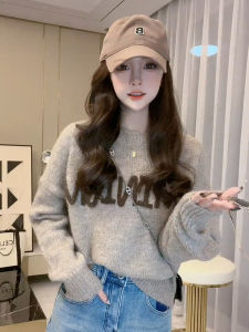 เสื้อสเวตเตอร์คอตั้งคอโปโลแขนยาวสไตล์เกาหลีสำหรับผู้หญิง เสื้อชั้นในฤดูใบไม้ร่วง/ฤดูหนาว สไตล์ไฮเอนด์ ขนาดเล็ก เสื้อตัวบนที่สวมใส่สบาย