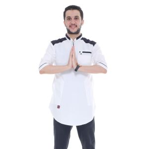 Baju Koko Kurta Pakistan Formal Lengan 3/4 Laki Laki Dewasa Remaja Bandung Koko Ghazi Green