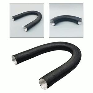 Aluminium Foil 25 Mm Air Intake Heating Duct Pipe Stretchable Flame Retardant Hose For Webasto Diesel Heater