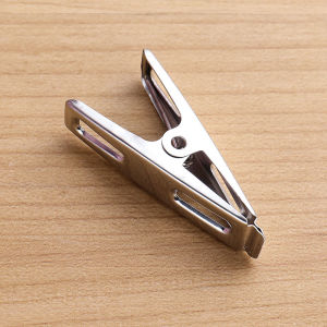 20pcs Stainless Steel Flat Mouth Clothespins Binder Clips Drying Hanger Metal Clip Set Metal Clothes Clips For Clothes Sock