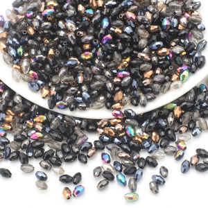 3x5mm 200pcs Rice Grains Shape Austrian Crystal Oval Glass Mix Color Loose Beads For DIY Jewelry Necklace Bracelet Making