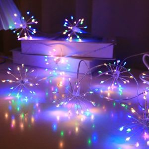 LED Flower Light USB Indoor Fairy Garden Lights 8 Lighting Modes DIY Starburst Lamps Holiday Decorative Lights