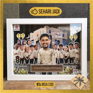 Scrapframe 3D Popup Pigura 29x24cm Kado Perpisahan Wisuda Ultah