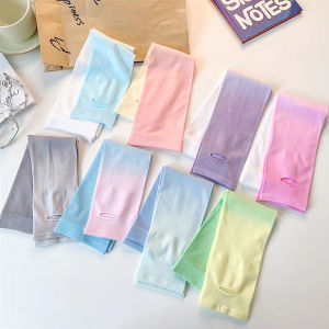 H.S. ปลอกแขนกันแดด สัมผัสเย็นฉ่ำ สีทูโทน มีกลิ่นหอมอ่อนของผ้า cooling arm sleeves