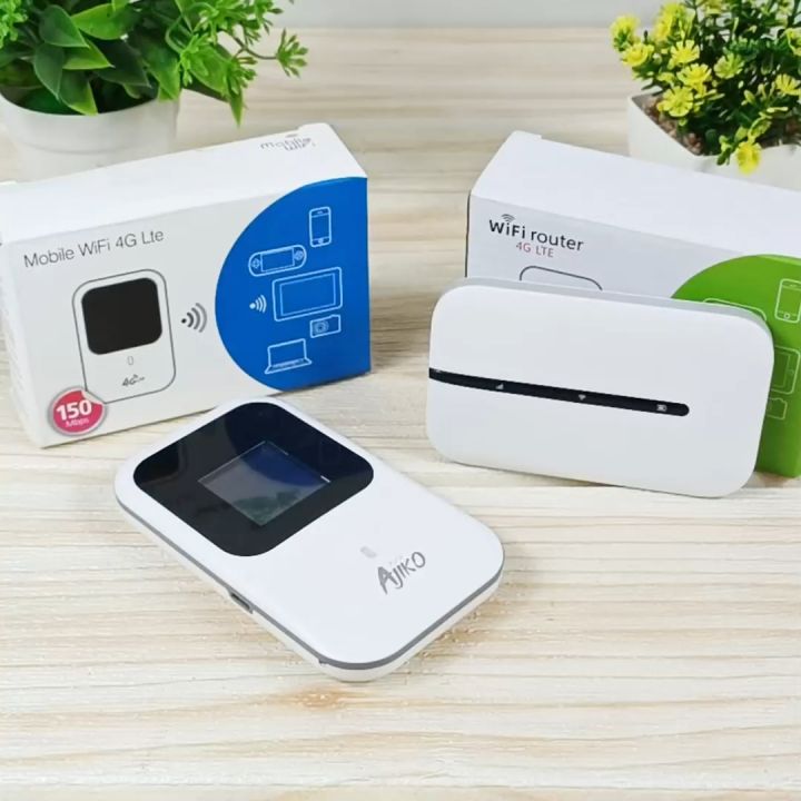 Pocket Wifi ไวไฟพกพาใส่ซิม พ็อกเก็ตไวไฟ 4G จอ LCD แบตอึด AJIKO AIS  DTAC MIFI เร็ว แรง