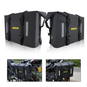 2x30L Motorcycle Saddlebags Waterproof Bagtecs WP8 Roll Closure Side Saddle Bags UniversalMotorbike Adventure Sportster 60L