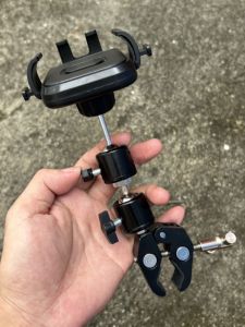 Stall Truck Mobile Phone Holder Portable Universal Cradle Head Excavator Truck Armrest Metal Crab Clamp