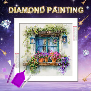 HUACAN Diamond Painting New 2026 Window Landsape Mosaic Daisy Flower Orchid Floal Handicrafts Wall Decor Rhinestones
