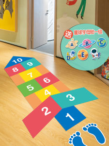 Space Astronaut Game Stickers Decorative Activity Plane Childrens Wall Decals Floor Tiles Nursery Jumping House Events