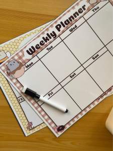 weekly planner fridge magnet