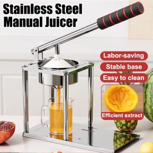 304 Stainless Steel Manual Juicer - Orange Squeezer Fruit Press for Fresh Juice Commercial & Street Vendor Use Heavy-Duty Hand Press Tool