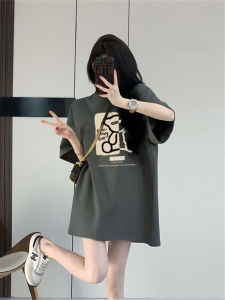 Pure Cotton Bear Short Sleeve T-Shirt Womens Casual Summer Design Large Size European Goods Upper Body New 2025 Style