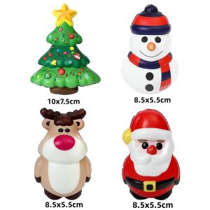 Christmas Stress Relieving Toy Santa Claus Christmas Tree Squeezing Bouncing Toy New Year Gift 2025 Christmas Party Decoration
