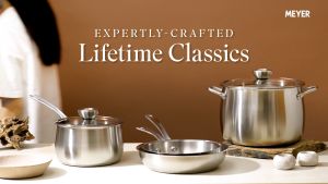 MEYER WHITE STEEL เครื่องครัวสเตนเลส สตีล หม้อด้ามขนาด 18 ซม./ 2.8 ลิตร พร้อมฝาแก้ว (71502-T)
