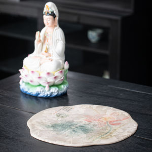 พวงกุญแจฐานพระพุทธรูปสำหรับตกแต่งบ้าน พื้นรองจุดประทับของพระอุปสมบท ที่วางพระพุทธเจ้าในบ้านสวยงามและเป็นที่ระลึก