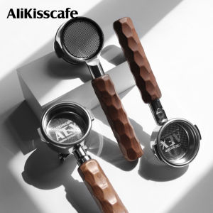 พอร์ต้าฟิลเตอร์แบบไม่มีฐานขนาด 58 มม. สำหรับเครื่องชงกาแฟ E61 Gaggia Hibrew H10a Breville 920 หัวจ่ายสองทาง อุปกรณ์เสริมสำหรับเอสเพรสโซ เครื่องมือสำหรับบาริสต้า