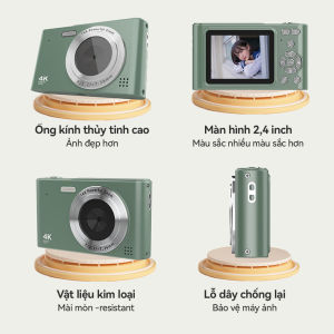 -CLUBLU- Máy Ảnh Kỹ Thuật Số H15CCD Digital Camera Mini 4K Cho Học Sinh Siêu Mỏng Nhỏ Gọn Chính Hãng
