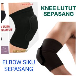 Elbow Siku Knee Lutut Pelindung Sepasang Busa Deker Pengaman Futsal Kiper Bola