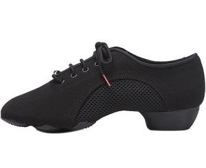 High-end Genuine BD Latin Dance Shoes Oxford Net Surface Men Women Jazz Shoes Teacher Modern Outdoor Rubber Sole Black JW-1