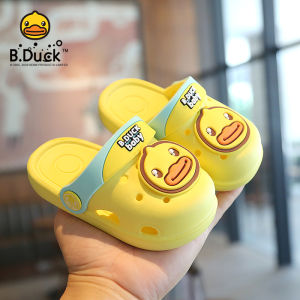 BDuck รองเท้าแตะเด็กด้านล่างนุ่มรองเท้าสวนฤดูร้อนทุกเพศเด็กหัวคลุมสลิปออนรองเท้าแตะเด็ก