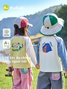 DUDUJIA | Áo Thun Dài Tay UPF50+ cho Bé Trai và Bé Gái Đi Ngoài Trời