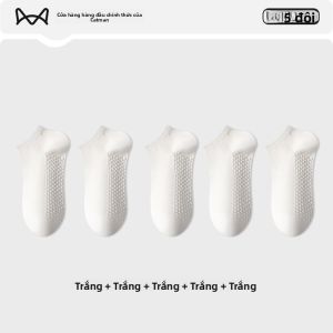 Tất thuyền nữ MiiOW vải cotton mỏng thoáng khí - mùa hè 2025