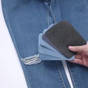 Chất Lượng Cao Cấp Vải Sắt-ón Patch Thân Thiện Với Môi Trường Cotton Da Lộn Denim Jeans Sửa Chữa DIY Áo Sơ Mi Trang Trí Chất Kết Dính Mạnh Nhất 5x7.5cm