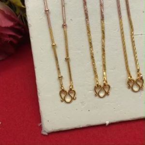 สร้อยคอทองสามกษัตริย์ 3k ความยาว 16 นิ้ว ลายโซ่ กระดูกงูคั่นเม็ด ผ่าหวายมน ไข่ปลา ดีไซน์สวย งานชุบ แฟชั่น ใช้ได้ทุกโอกาส