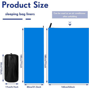 2026 fleece sleeping bag 180x80cm single down sleeping bag inner lining warm sleeping bag outdoor camping and travel supplies