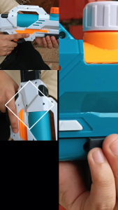 Brightberry Water Blaster Pump Action Space Water Gun Double Nozzle Blaster Summer Pool Toy for Kids