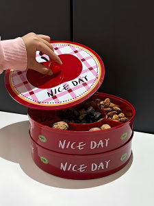 Elegant Home Use Snack Storage Box Dry Fruit Plate Living Room Tea Table Simple Style ABS PP PC Material Non-Customizable