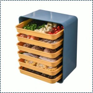 Vegetable Plate Dust and Moisture Resistant Kitchen Plate Cleanable Combinationable Easy to Move