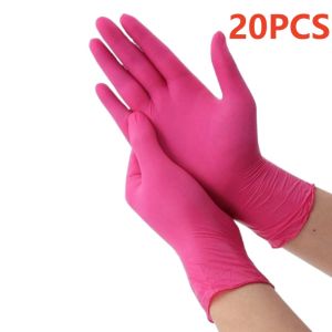 3.5Mil Fuchsia Nitrile Gloves Disposable Latex Free Household Cleaning Gloves for Kitchen Beauty Tattoo Esthetician Work Gloves