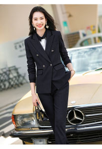 RYRYSTYLE Autumn and Winter Womens Long sleeved Professional Suit Formal Pants Set Interview Sales 8318 Blazer