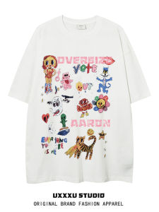 UXXXU STUDIO American Retro Cartoon Print T-Shirt: A Guide to Casual Street Style