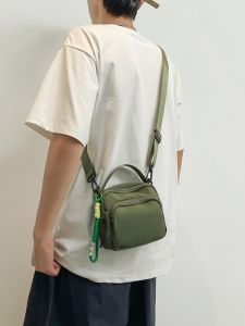 Casual Portable Small Bag for Men Outdoor Leisure Handbag Sports Crossbody Bag Mobile Phone Bag Small Size Nylon Fabric