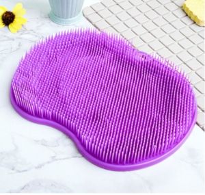 Sikat Punggung Tempel Silicone Multifungsi, Sikat Pijat Kaki, dan Scrubber Tempel