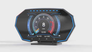 LCD Gauge Defi F11 Meter Digital Smart OBD2+GPS+Slope Meter Head Up Display Speed RPM Clock Air Fuel Turbo Pressure Temp