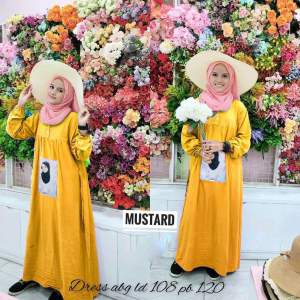 Gamis Emblem Remaja 11-14th Rayon Tebal