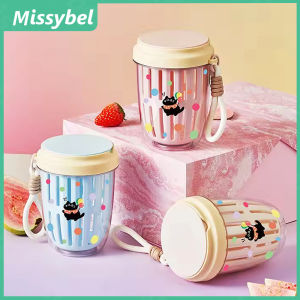 Portable fruit cup with lid salad cup with drainage double-layer fruit salad storage cup large capacity with fork fruit storage bottle for picnic