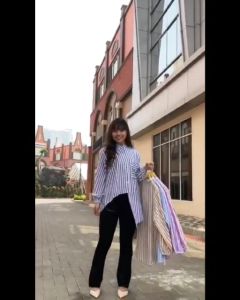 SJM KEMEJA KATUN SALUR TANGAN KARET FASHIONABLE AESTHETIC IMPORT QUALITY