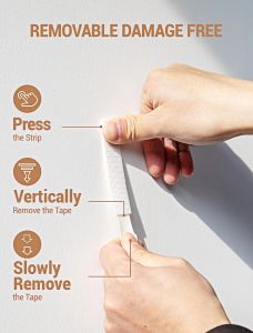 Heavy duty large hanging strips 12 pairs of adhesive hanging strips no drilling and non-destructive wall hanging strips