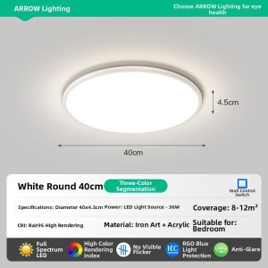Smart Full Spectrum Eye Protection Ceiling Light Minimalist Modern for Bedroom Childrens Room