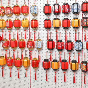 Childrens Satchel Battery Luminous Lantern Mid-Autumn Festival Spring Festival Gift Children Hand-Held Festive Fu Character Antique Small Bell Pepper