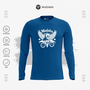 Madaha Kaos Baju Lengan Panjang Dry fit Jersey Olahraga BMX Ghost Street