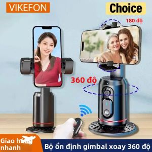 VIKEFON 360 Rotation Gimbal Stabilizer Monopod Desktop Face Tracking Với Điều Khiển Từ Xa Để Chụp Ảnh Trực Tiếp Trên Tiktok Giá Đỡ Điện Thoại Đa Năng