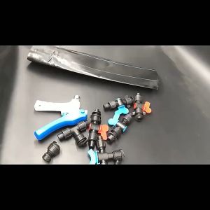 【จัดส่งฟรี】วาล์วน้ำหยด 16 มม. 100ชิ้น/แพ็ค ใส่สายส่งน้ำ ท่อผ้า ท่อแบน วาล์วด้ามกลมใส่ง่าย เกลียวล็อค